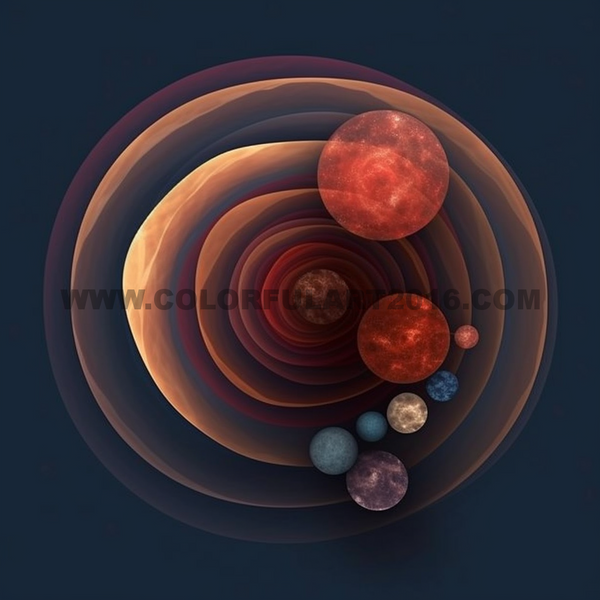 Circle and solar system--A00004